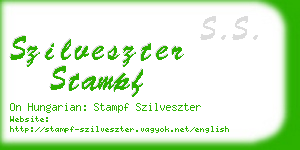 szilveszter stampf business card